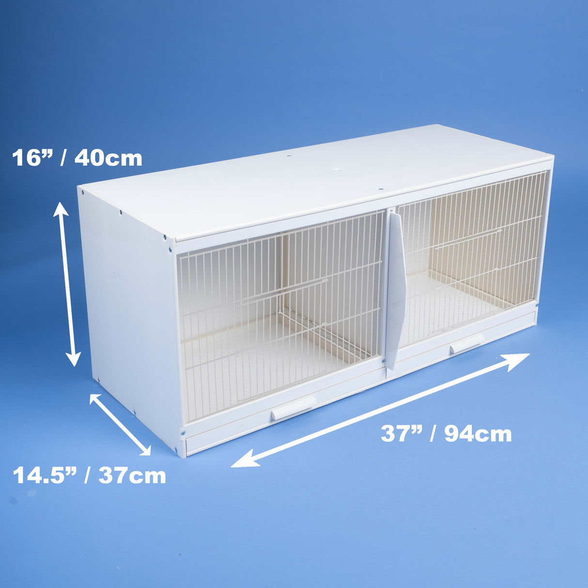 UPVC Plastic Double Canary Breeding Cage with Divider