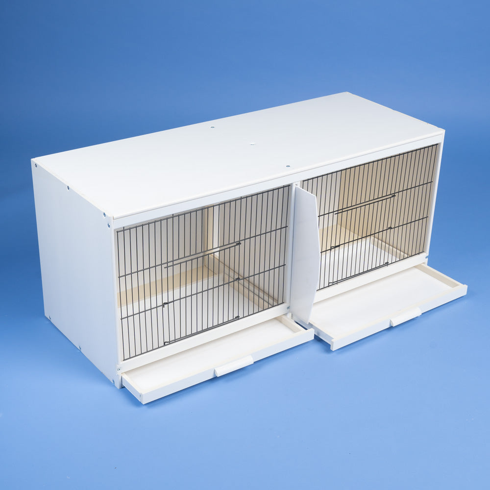 UPVC Plastic Double Budgie Breeding Cage with Divider