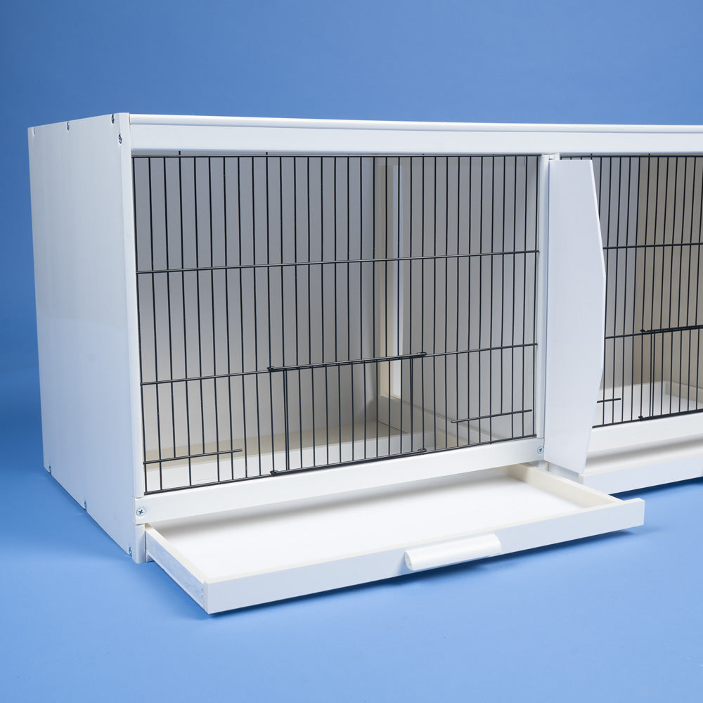 UPVC Plastic Double Canary Breeding Cage with Divider