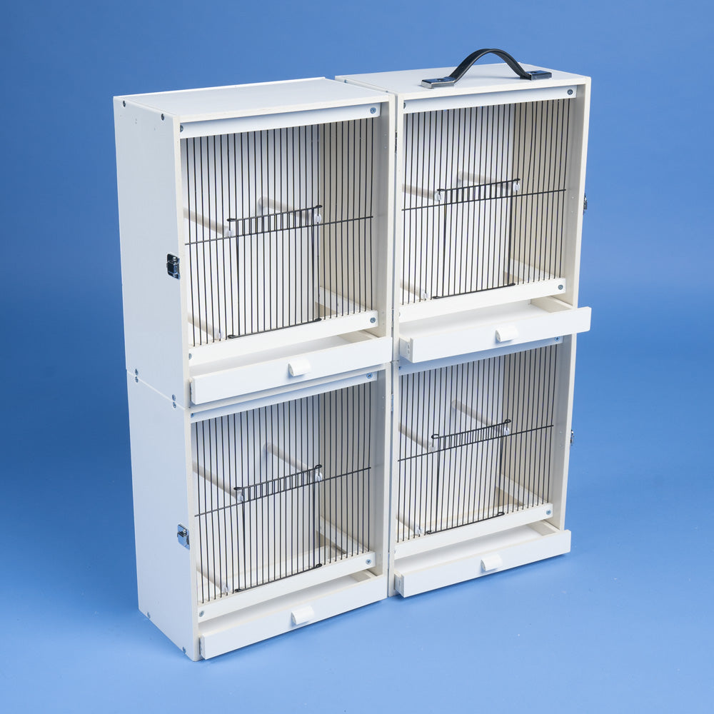 Plastic Quad Carrier Show Cage for Small Medium Birds