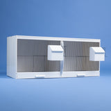 UPVC Plastic Double Finch Breeding Cage with Divider