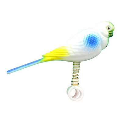 Budgie On A Spring Bird Cage Toy